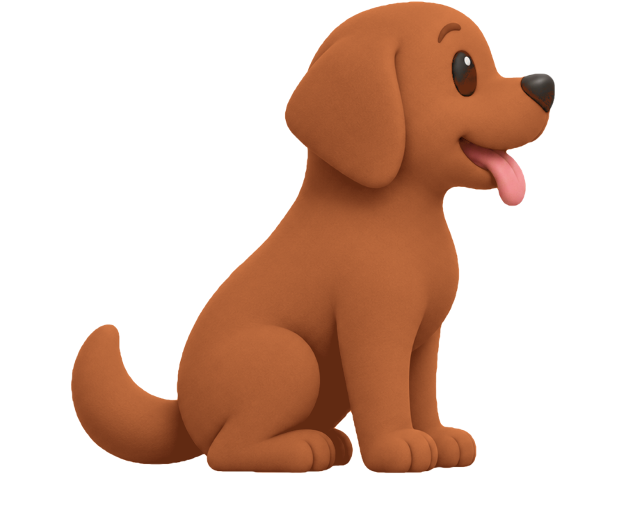 A red clay dog